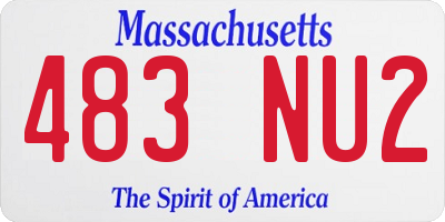 MA license plate 483NU2
