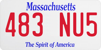 MA license plate 483NU5
