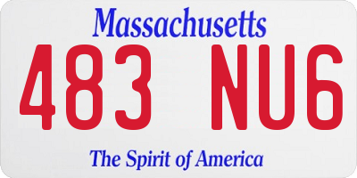 MA license plate 483NU6