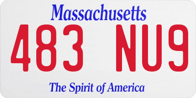 MA license plate 483NU9