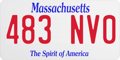 MA license plate 483NV0