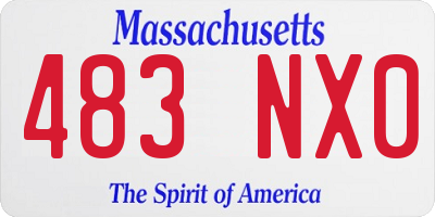 MA license plate 483NX0