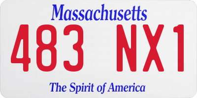 MA license plate 483NX1
