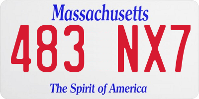MA license plate 483NX7
