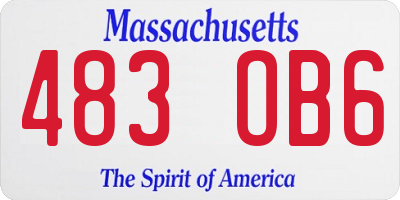 MA license plate 483OB6