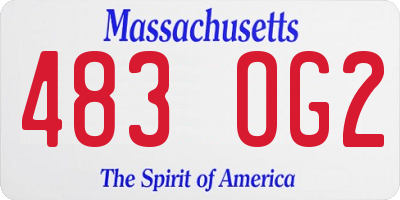 MA license plate 483OG2