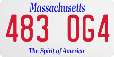 MA license plate 483OG4