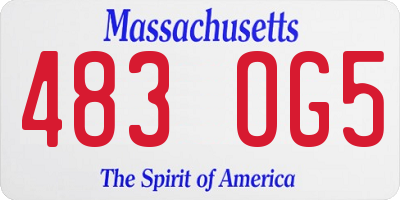 MA license plate 483OG5