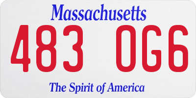 MA license plate 483OG6