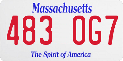 MA license plate 483OG7