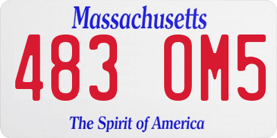 MA license plate 483OM5