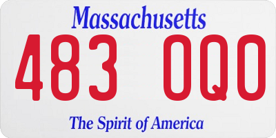 MA license plate 483OQ0