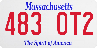 MA license plate 483OT2