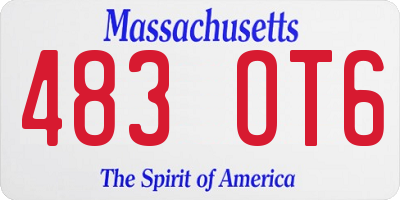 MA license plate 483OT6