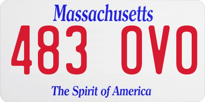 MA license plate 483OV0