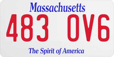 MA license plate 483OV6