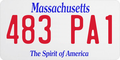 MA license plate 483PA1