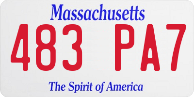 MA license plate 483PA7
