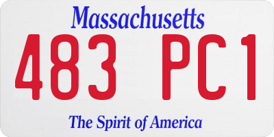 MA license plate 483PC1