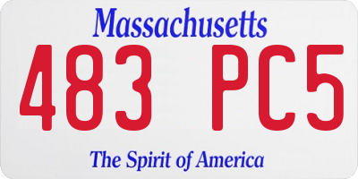 MA license plate 483PC5