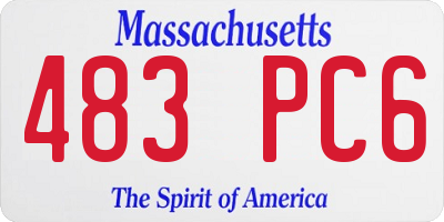MA license plate 483PC6