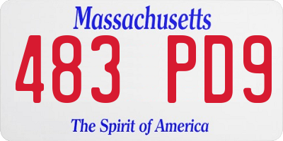 MA license plate 483PD9