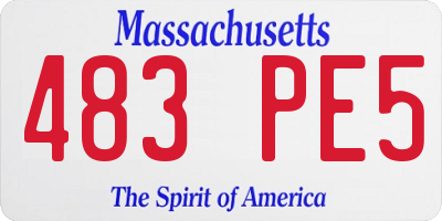 MA license plate 483PE5
