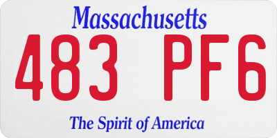 MA license plate 483PF6