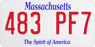 MA license plate 483PF7