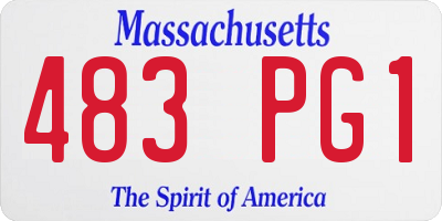 MA license plate 483PG1