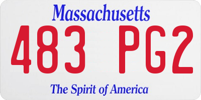 MA license plate 483PG2