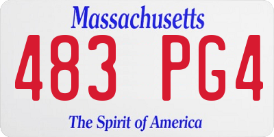 MA license plate 483PG4