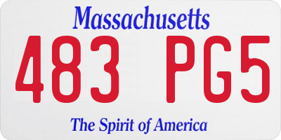 MA license plate 483PG5