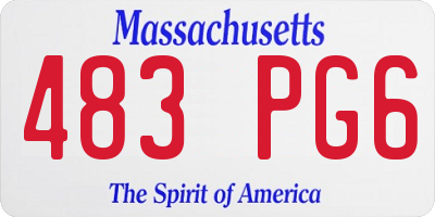 MA license plate 483PG6