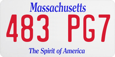 MA license plate 483PG7