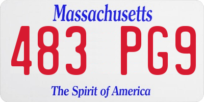MA license plate 483PG9