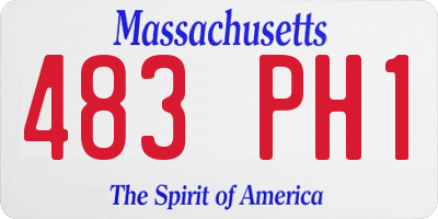 MA license plate 483PH1