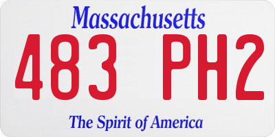 MA license plate 483PH2