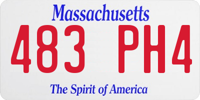 MA license plate 483PH4