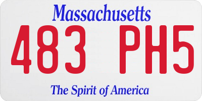 MA license plate 483PH5