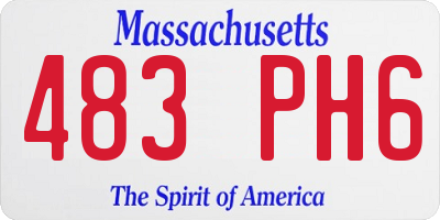 MA license plate 483PH6