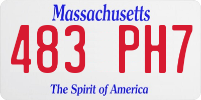 MA license plate 483PH7