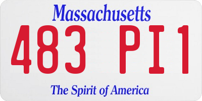 MA license plate 483PI1