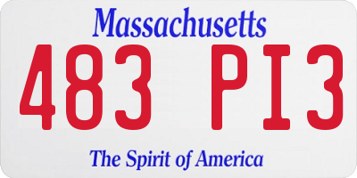 MA license plate 483PI3