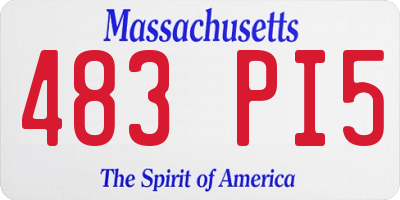 MA license plate 483PI5