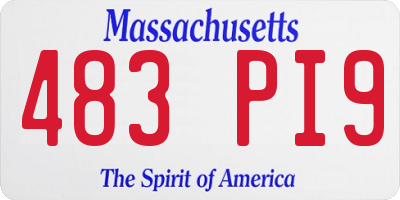 MA license plate 483PI9
