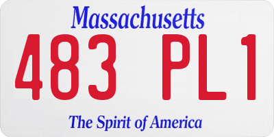 MA license plate 483PL1