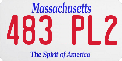 MA license plate 483PL2