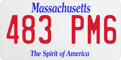 MA license plate 483PM6