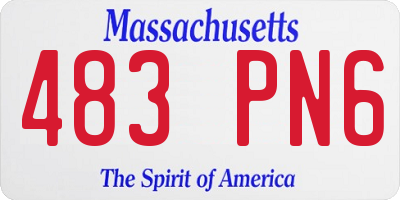 MA license plate 483PN6